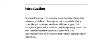 The Future of Renewable Energy and Its Role During Gas Shortages | PDF
