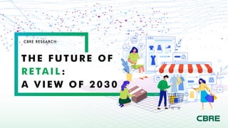 THE FUTURE OF
RETAI L :
A VIEW OF 2030
CBRE RESEARCH
 