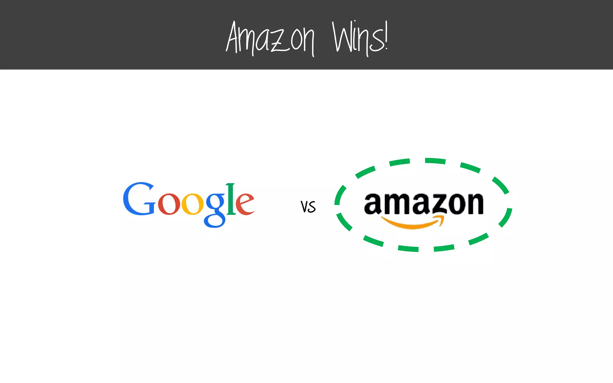 vs
Amazon Wins!
 