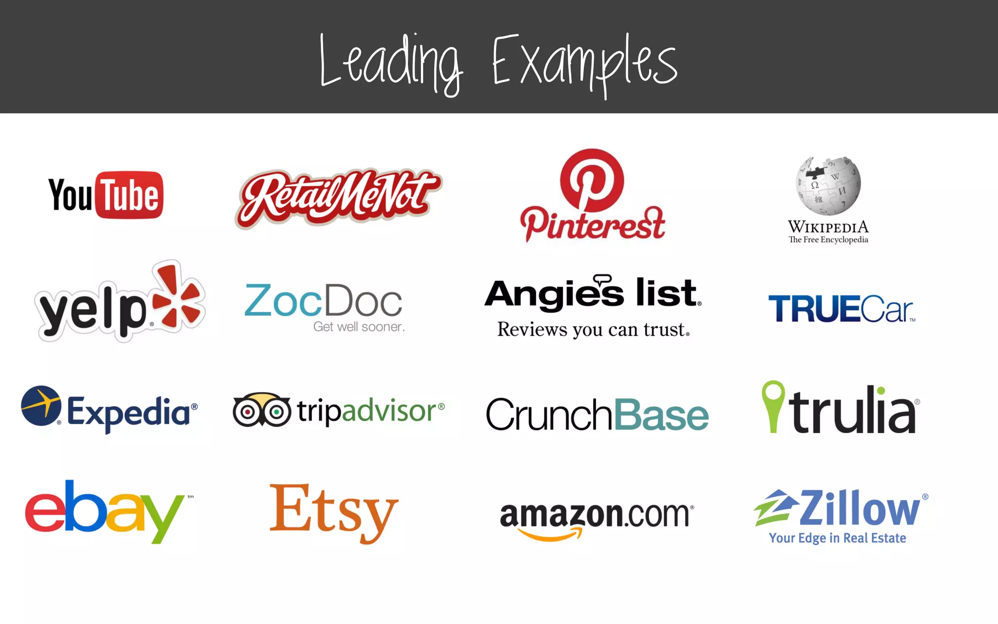 Leading Examples
 