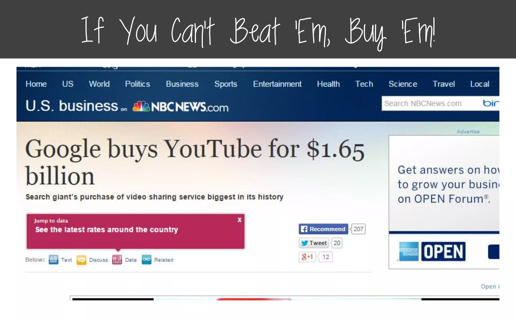 If You Can’t Beat ‘Em, Buy ‘Em!
 