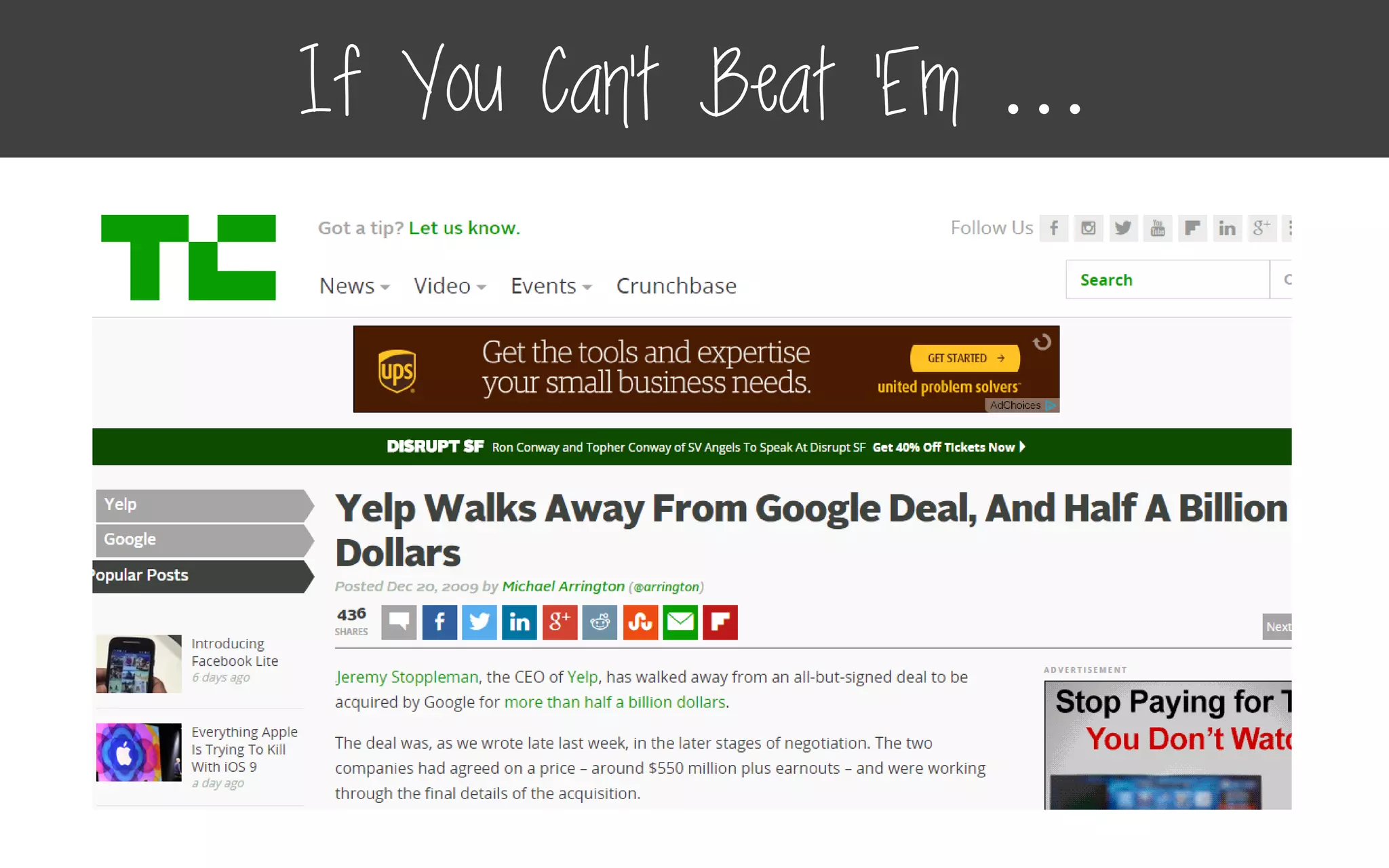 If You Can’t Beat ‘Em …
 