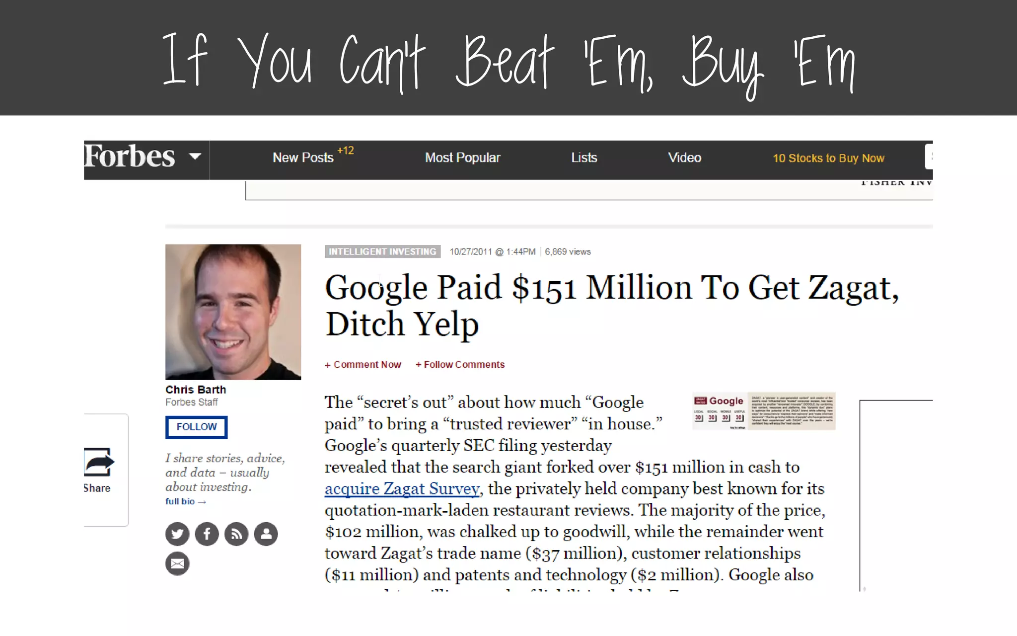 If You Can’t Beat ‘Em, Buy ‘Em
 