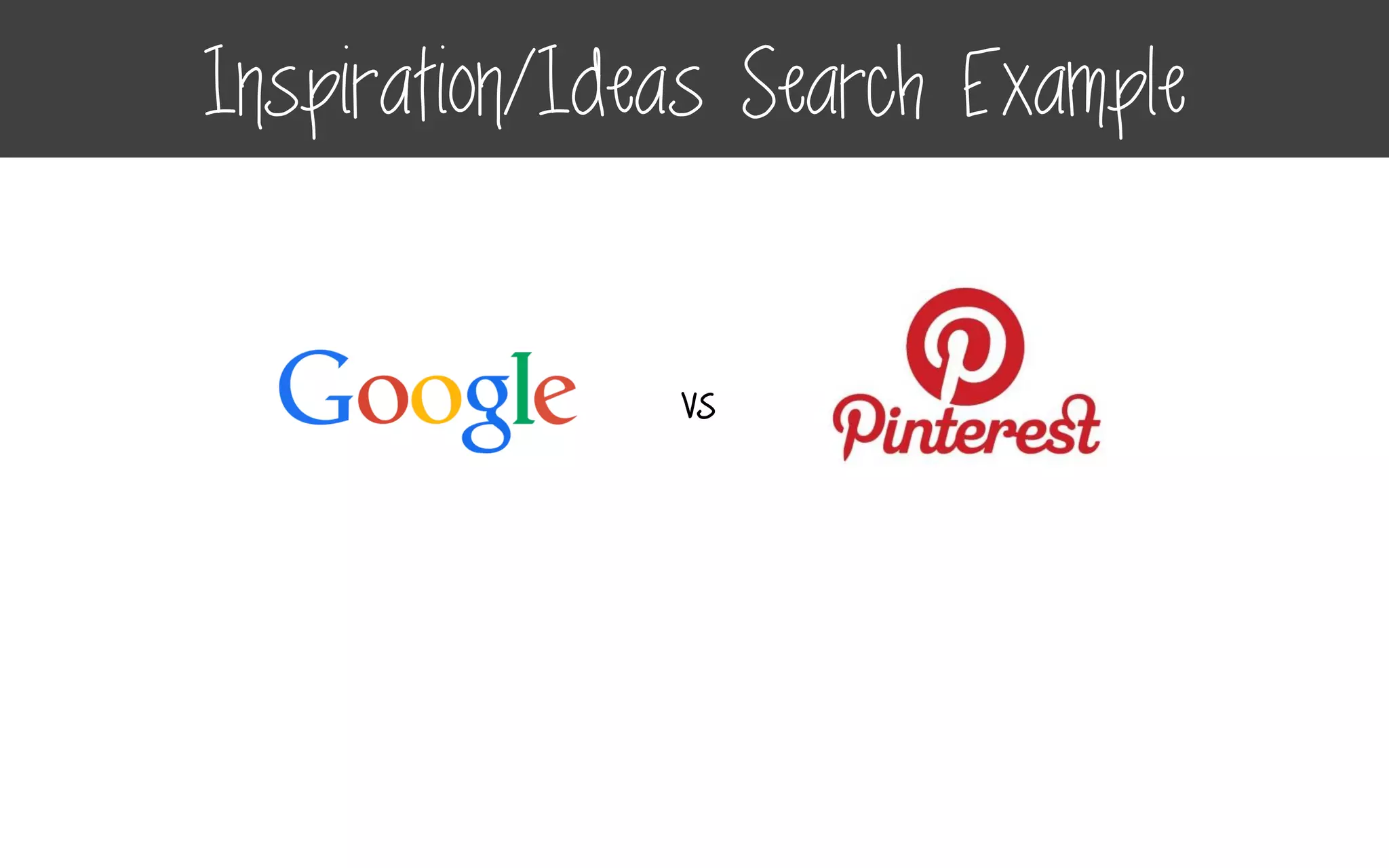 Inspiration/Ideas Search Example
vs
 
