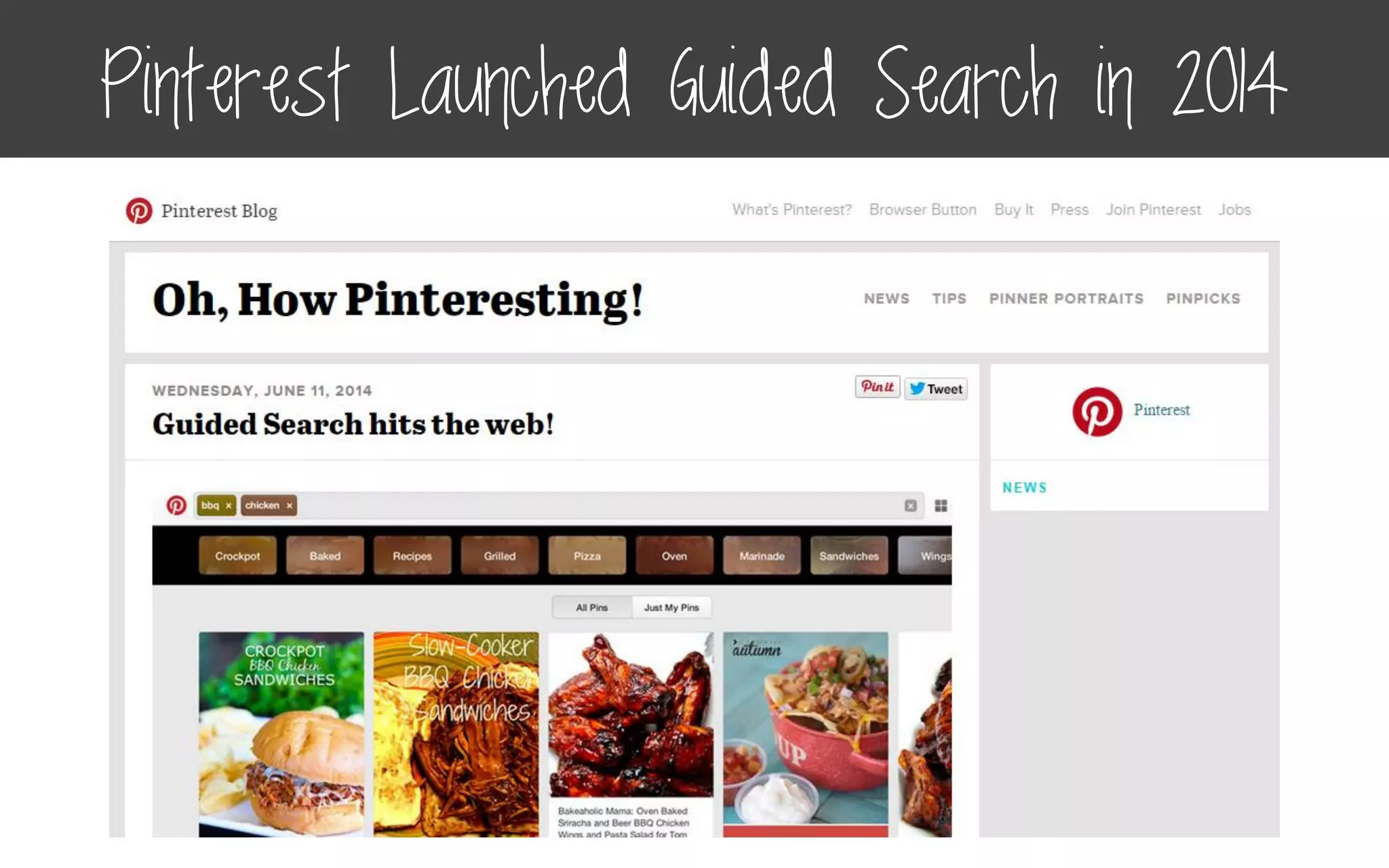 Pinterest Launched Guided Search in 2014
 