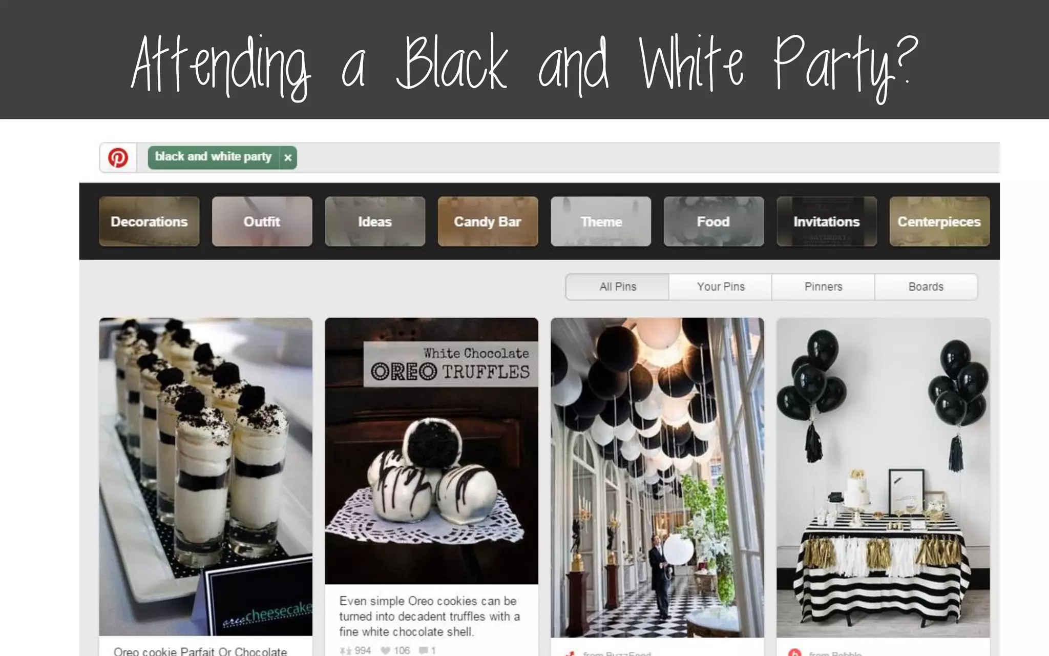 Attending a Black and White Party?
 