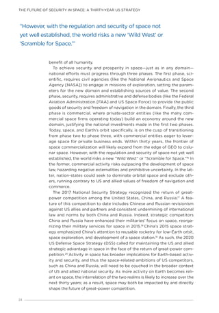 The Future of Security in Space - A Thirty-Year US Strategy | PDF