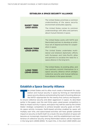 The Future of Security in Space - A Thirty-Year US Strategy | PDF