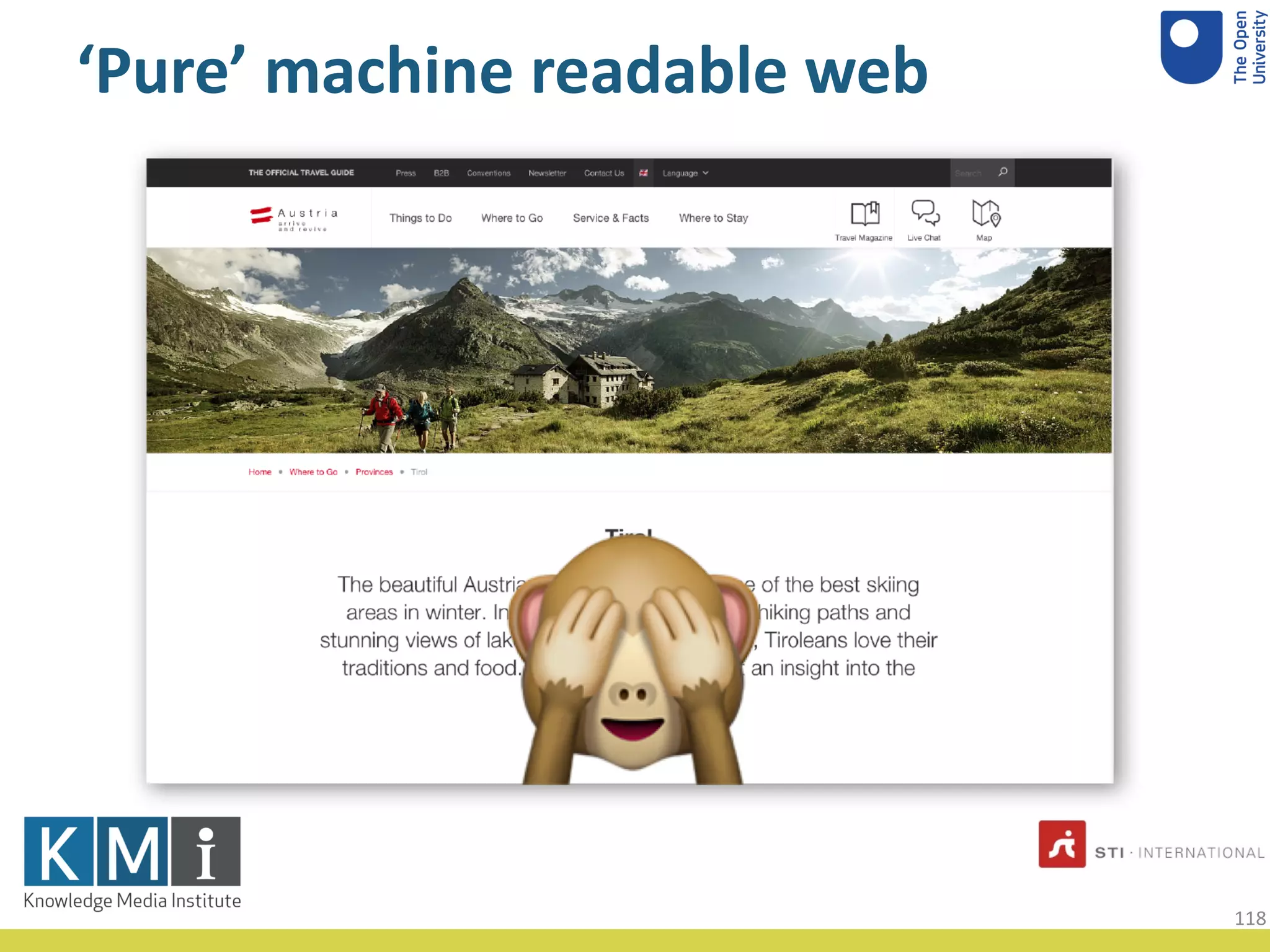 ‘Pure’ machine readable web
118
 