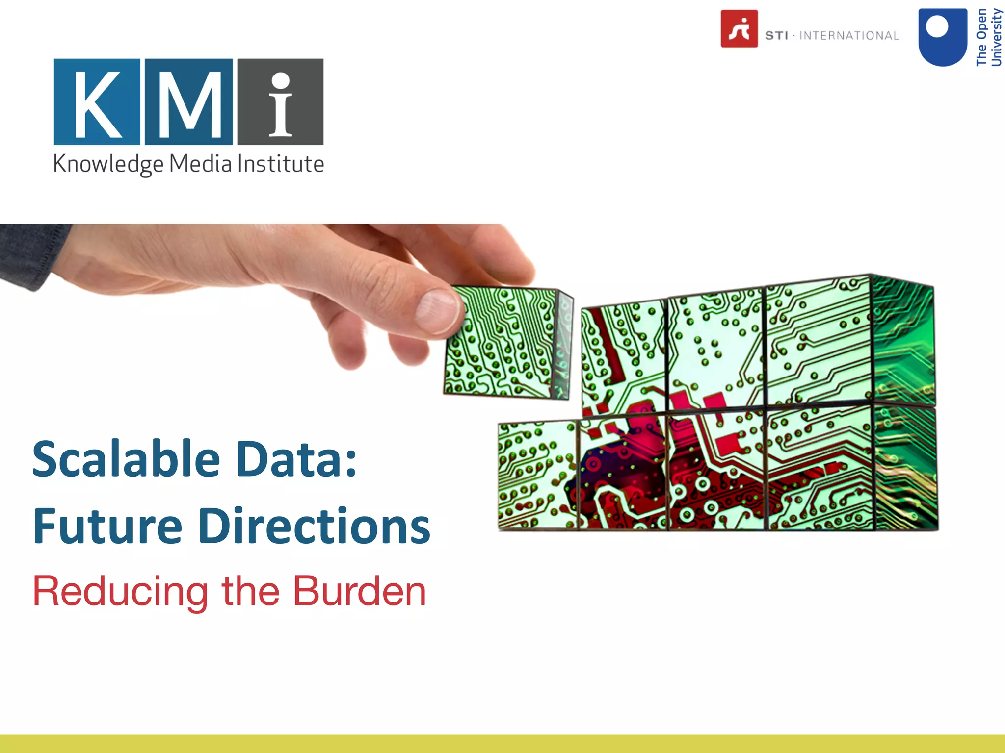 Reducing the Burden
Scalable Data:
Future Directions
 