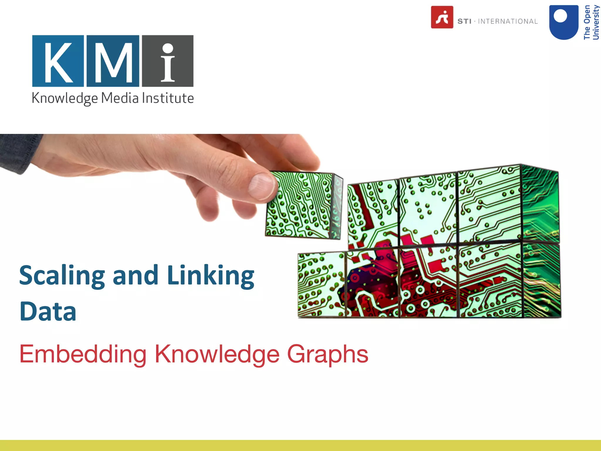 Embedding Knowledge Graphs
Scaling and Linking
Data
 