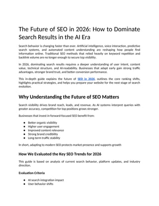 The Future of SEO in 2026_ How to Dominate Search Results in the AI Era ...