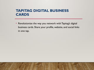 Tapitag – The Future of Smart Networking with Digital & Review NFC ...