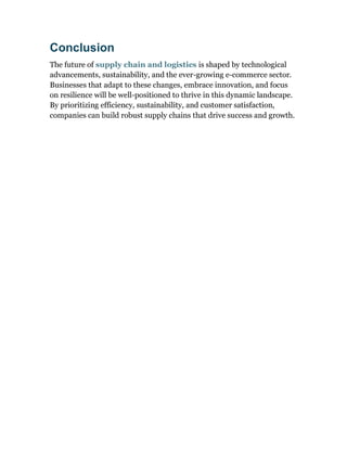 The Future of Supply Chain and Logistics | PDF