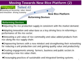 Chai Key Economic Rice The future of Thailand's rice economy | PDF