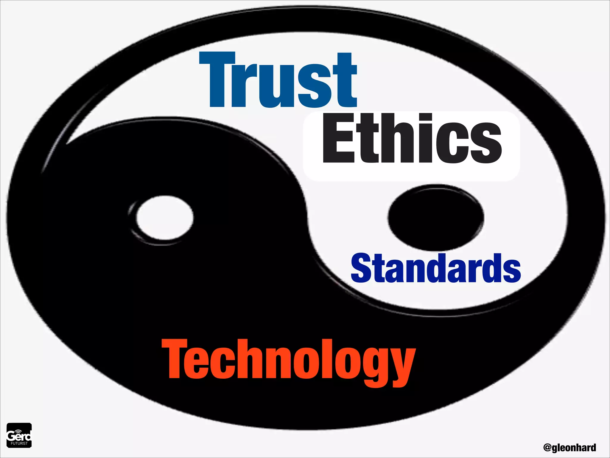 Trust

Ethics
Standards

Technology
@gleonhard

 