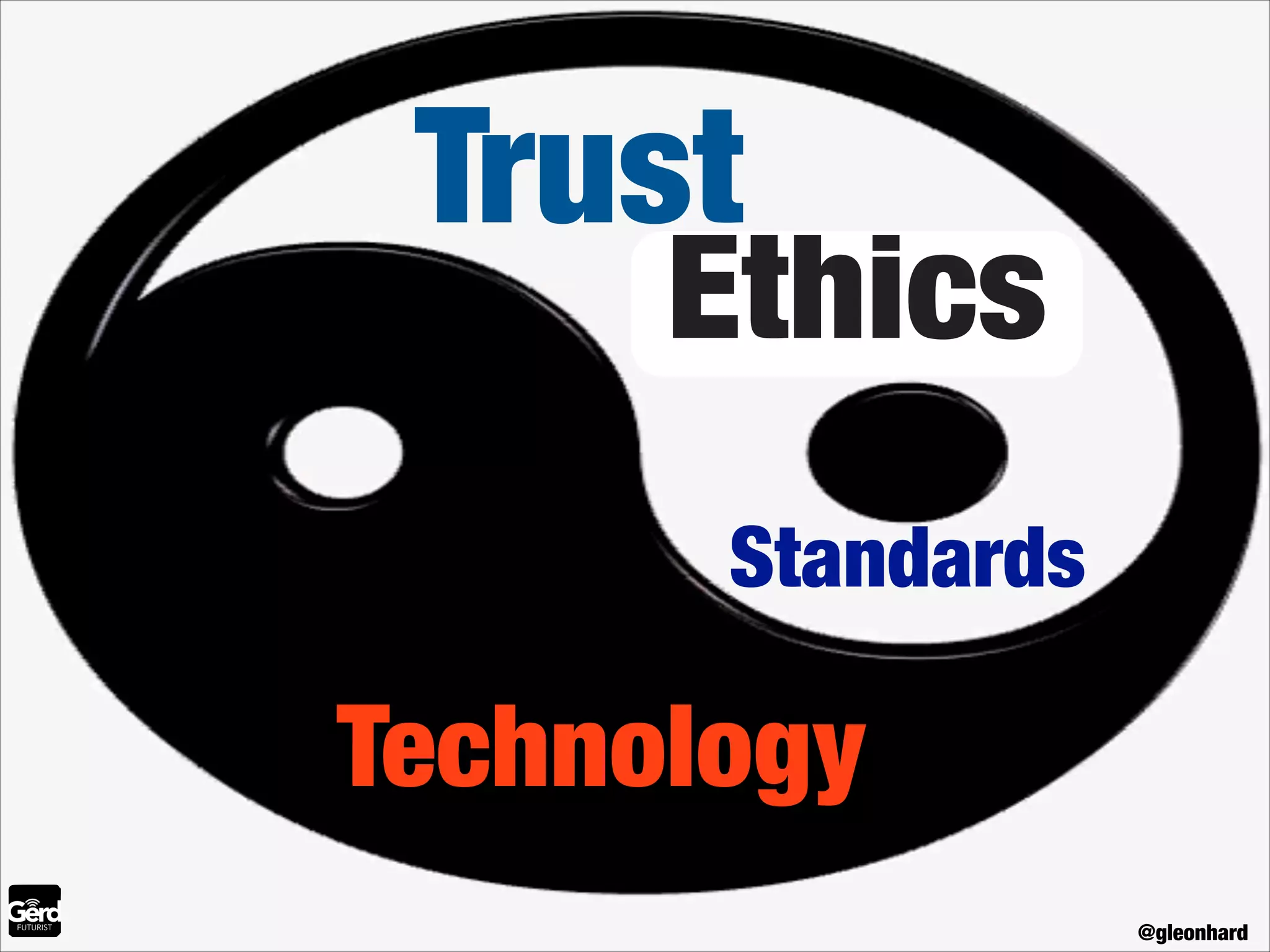 Trust

Ethics
Standards

Technology
@gleonhard

 