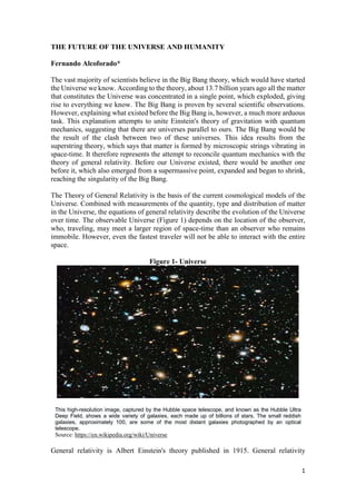 The future of the universe and humanity | PDF