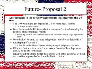 The future of the us japanese security agreements | PPTX