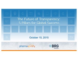 The  Future  of  Transparency:  
5  Pillars  for  Global  Success
October  15,  2015
 