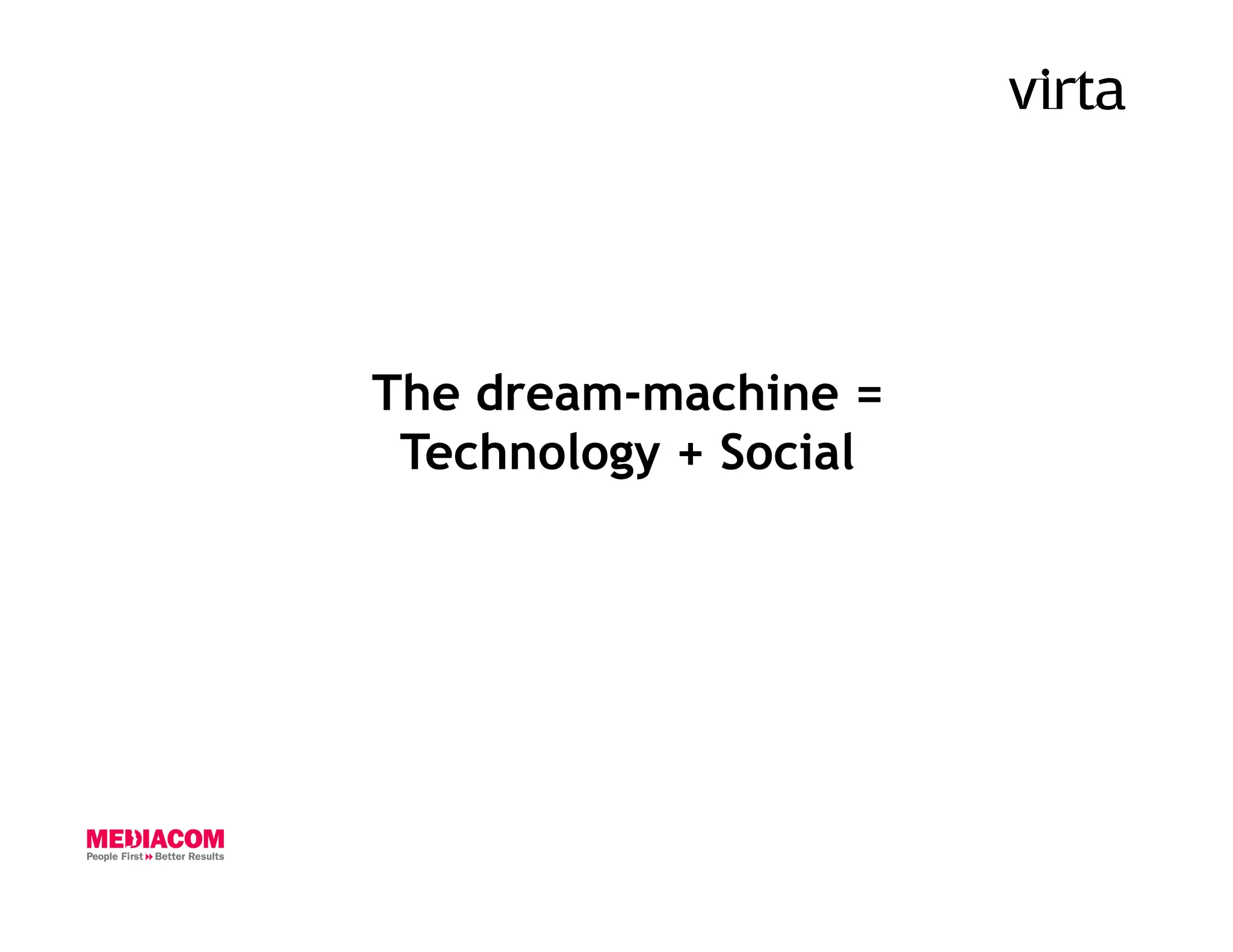The dream-machine =
 Technology + Social
 