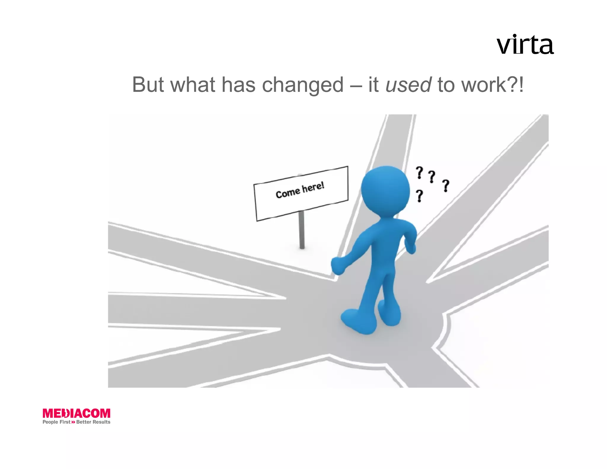 But what has changed – it used to work?!
 