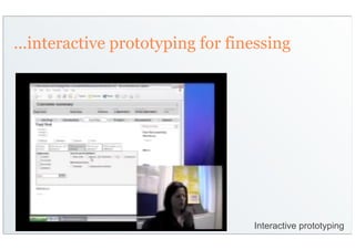 ...interactive prototyping for finessing




                                  Interactive prototyping
 