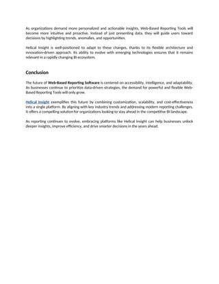 The Future of Web Based Reporting Insights from Helical Insight ...