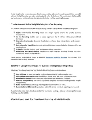 The Future of Web Based Reporting Insights from Helical Insight ...