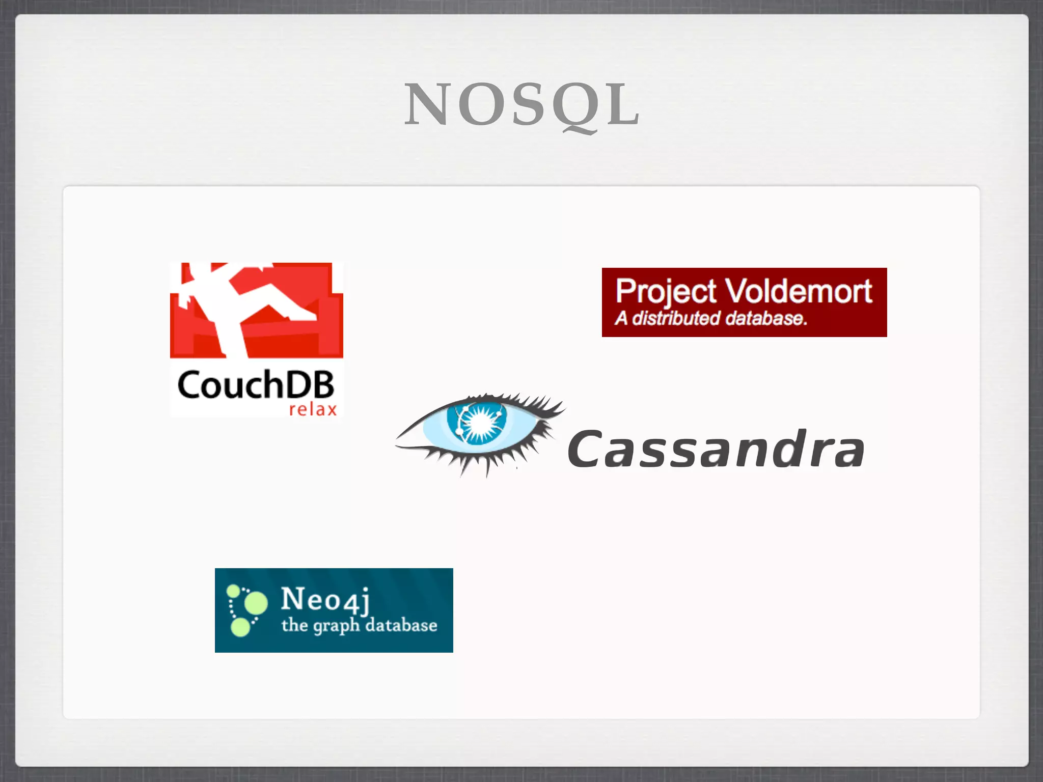 NOSQL
 