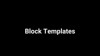 ❖ Custom post types can register templates
❖ Block templates for posts and pages too
❖ Locking Block Templates
❖ All — Pre...