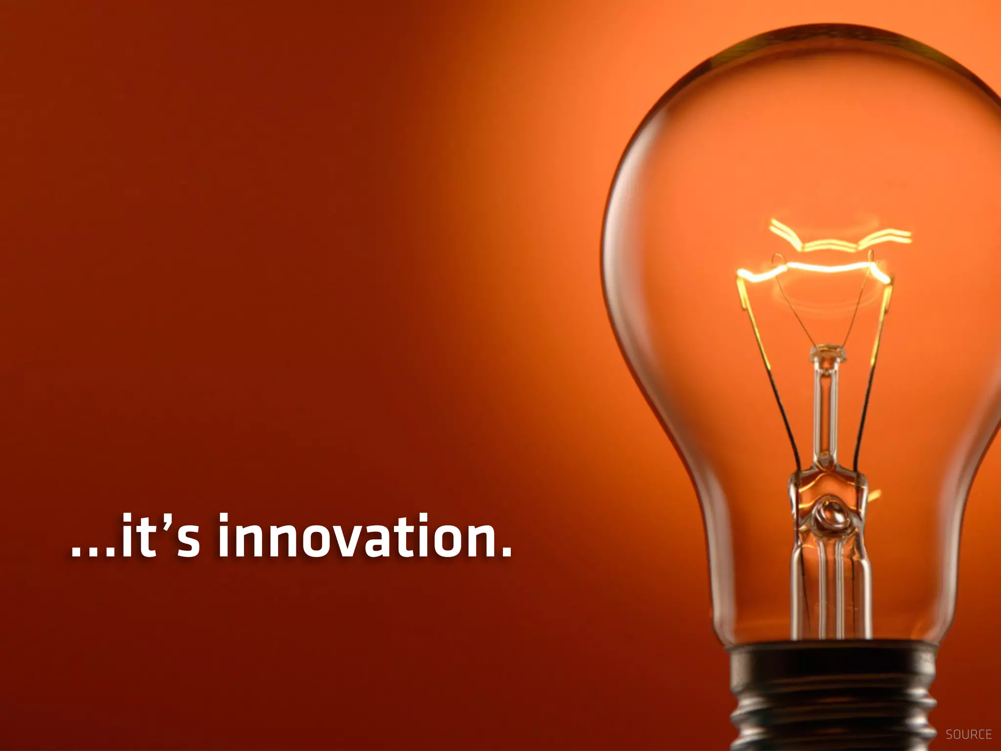 ...it’s innovation.
SOURCE
 