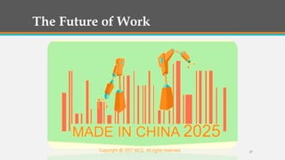 27
The Future of Work
Copyright @ 2017 WCG All rights reserved.
 