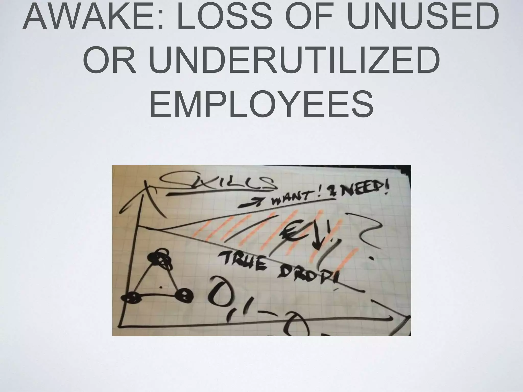 AWAKE: LOSS OF UNUSED 
OR UNDERUTILIZED 
EMPLOYEES 
 