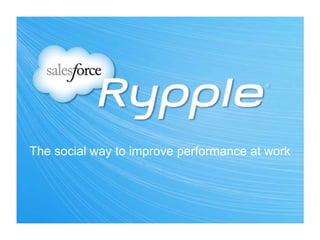 The social way to improve performance at work
 