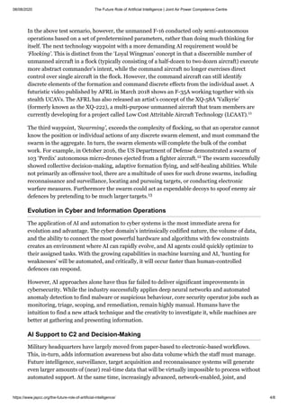 The Future Role of Artificial Intelligence - Military Opportunities and ...
