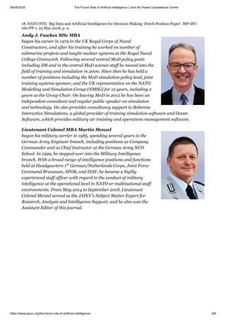 The Future Role of Artificial Intelligence - Military Opportunities and ...