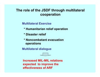 The future role of the jsdf in east asia [compatibility mode] | PPT