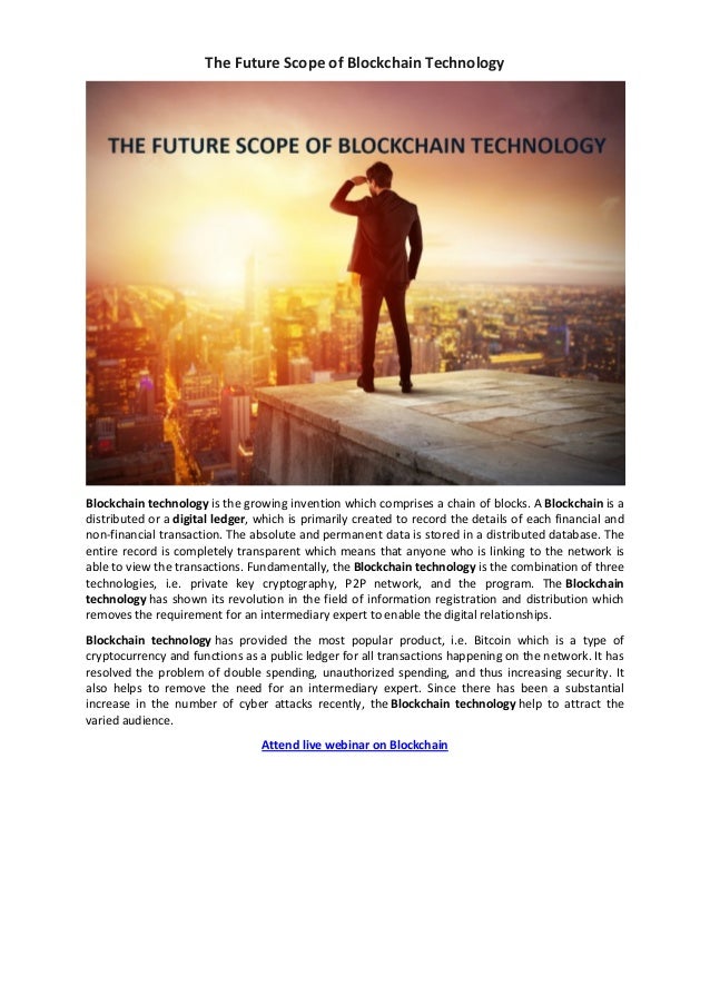 The Future Scope of Blockchain Technology