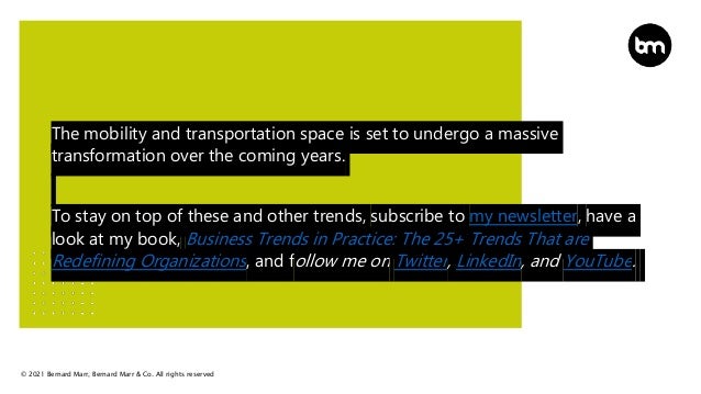 The Future Trends In Mobility And Transportation | PPTX
