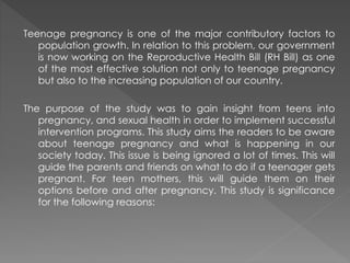 about teenage pregnancy essay