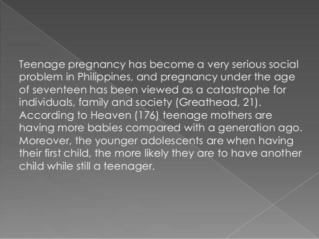 Essay on the effects of teenage pregnancy