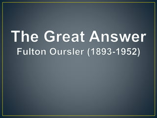 The grate answer