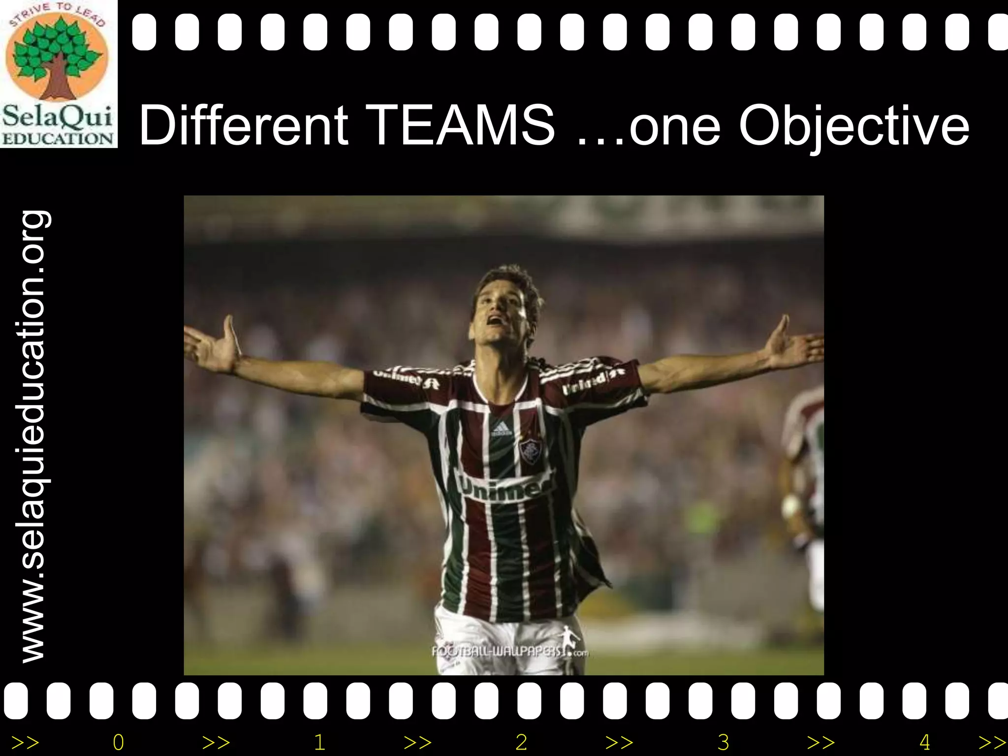 www.selaquieducation.org

Different TEAMS …one Objective

>>

0

>>

1

>>

2

>>

3

>>

4

>>

 