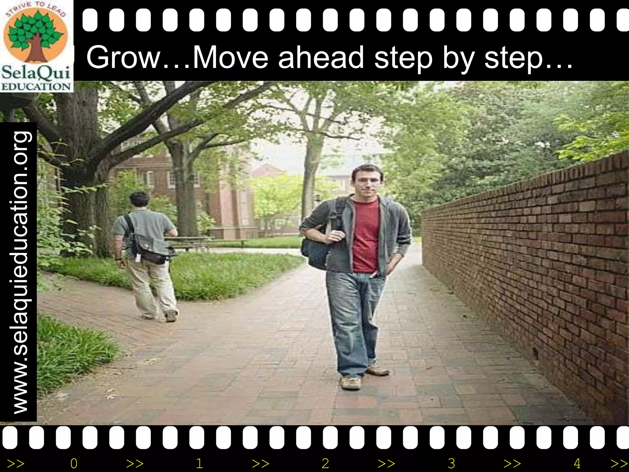 www.selaquieducation.org

U Grow…Move ahead step by step…

>>

0

>>

1

>>

2

>>

3

>>

4

>>

 