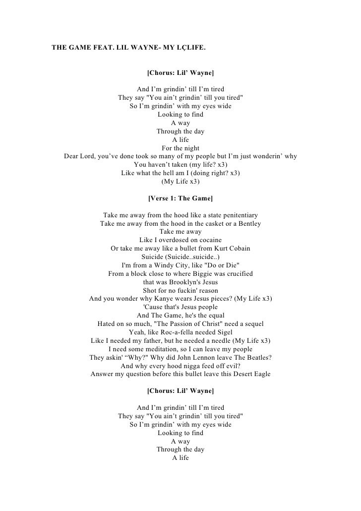 The Game Feat Lil Wayne My Life
