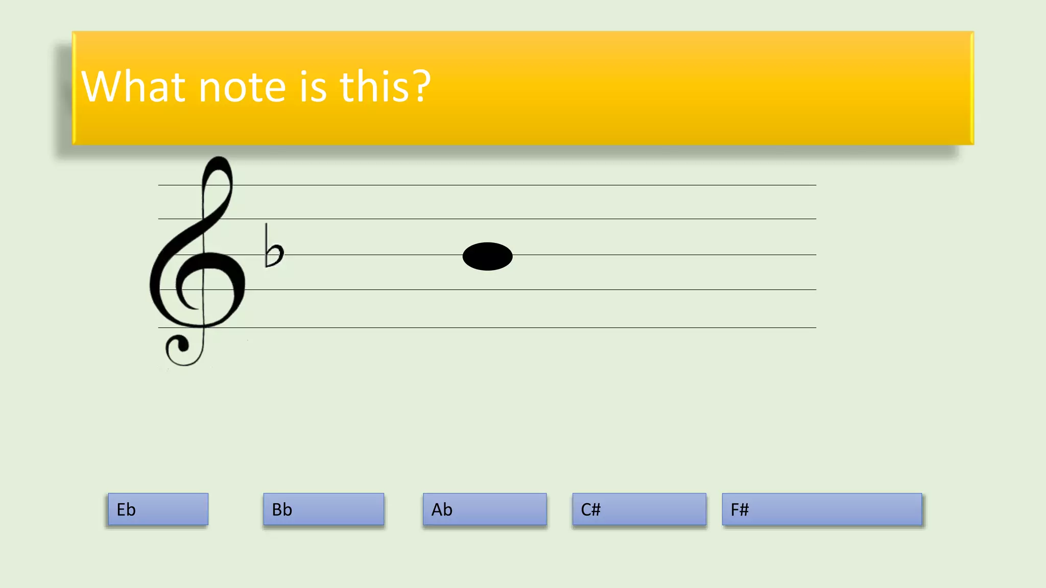 What note is this?
Bb Ab C# F#Eb
