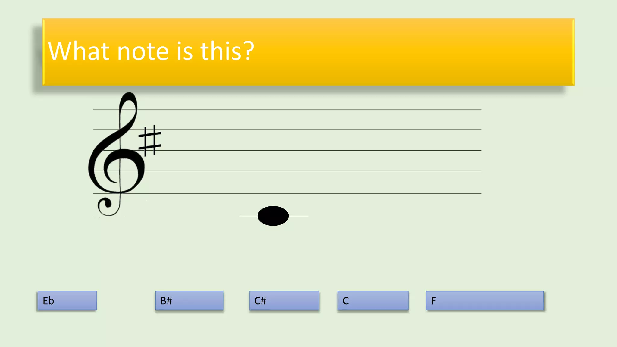 What note is this?
Eb B# C# C F