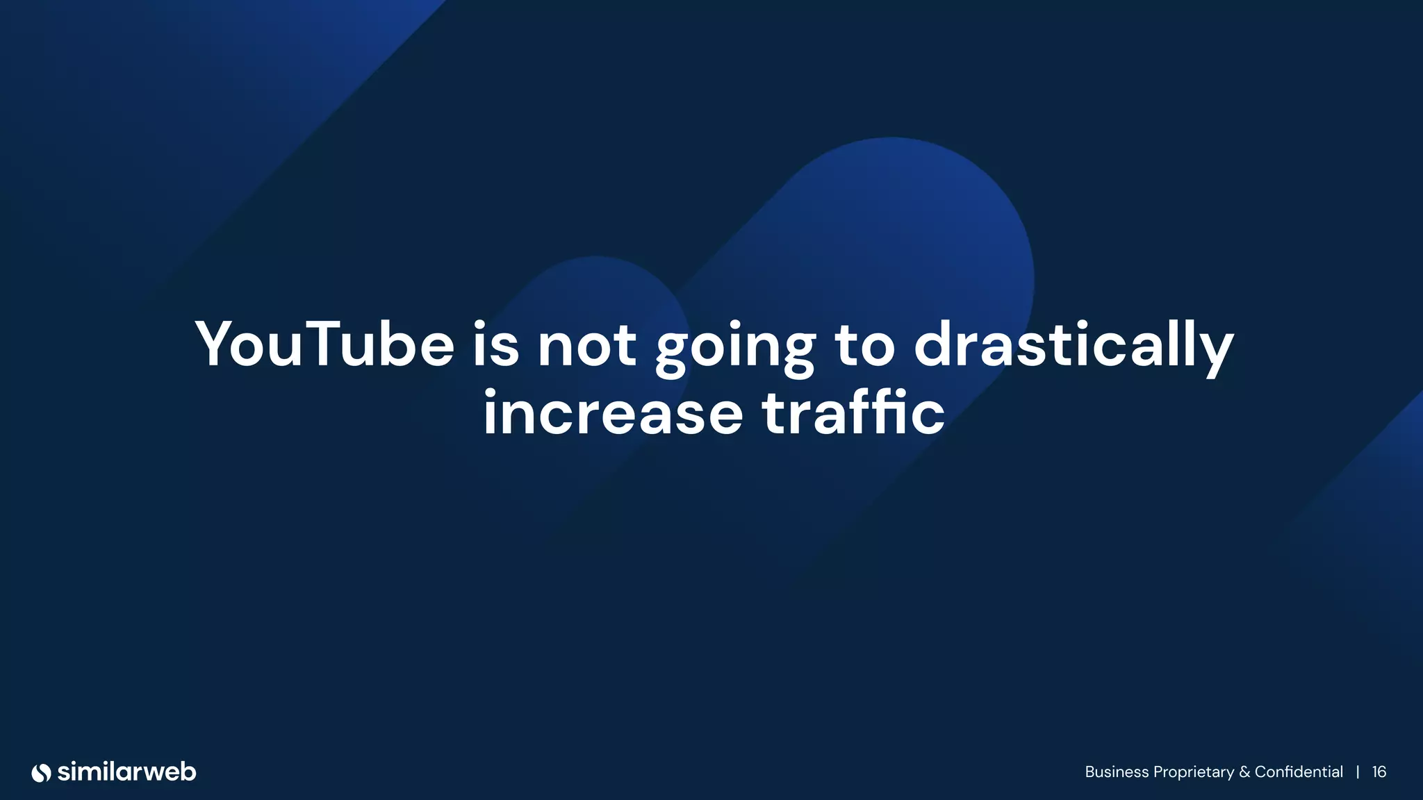 Business Proprietary & Conﬁdential | 16
YouTube is not going to drastically
increase trafﬁc
 