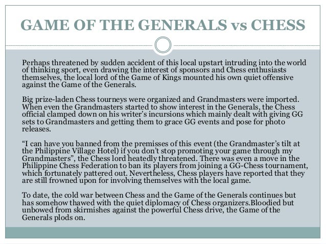 the game of the generals story